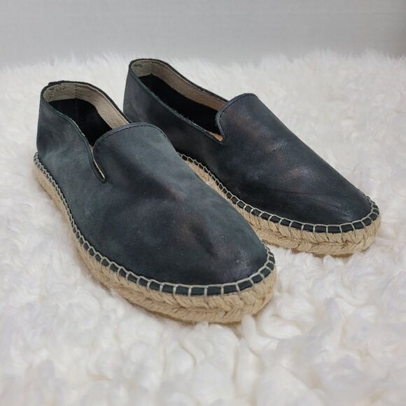 Free People Laurel Canyon Shoes Size 5.5 Black Suede Espadrille - Picture 1 of 11